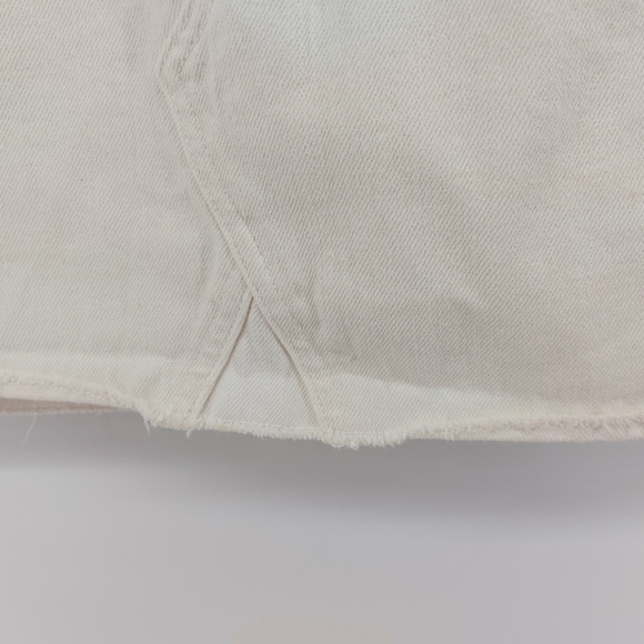 Madewell Rigid Denim A-Line Mini Skirt in Tile White: Button-Front Edition - Picture 5 of 11